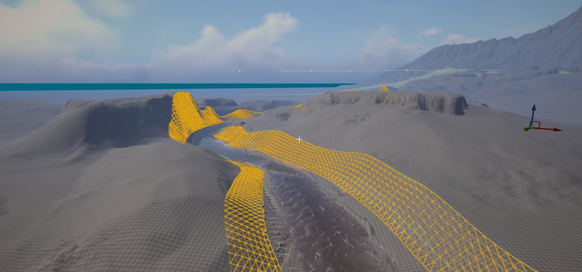Terrain River Tool (Houdini + Unreal Engine)