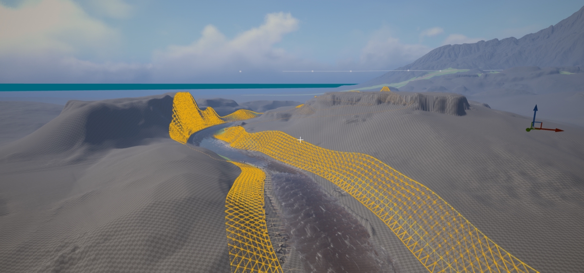 Terrain River Tool (Houdini + Unreal Engine)