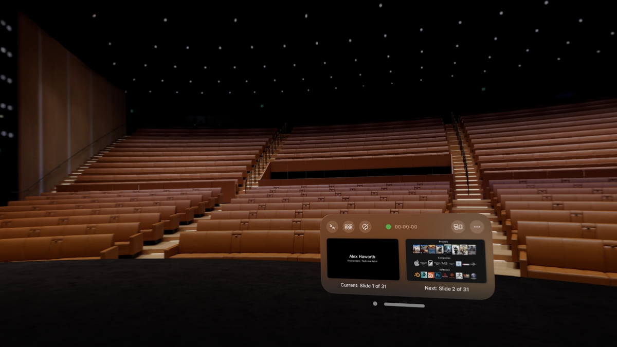 Steve Jobs Theater Presenter View